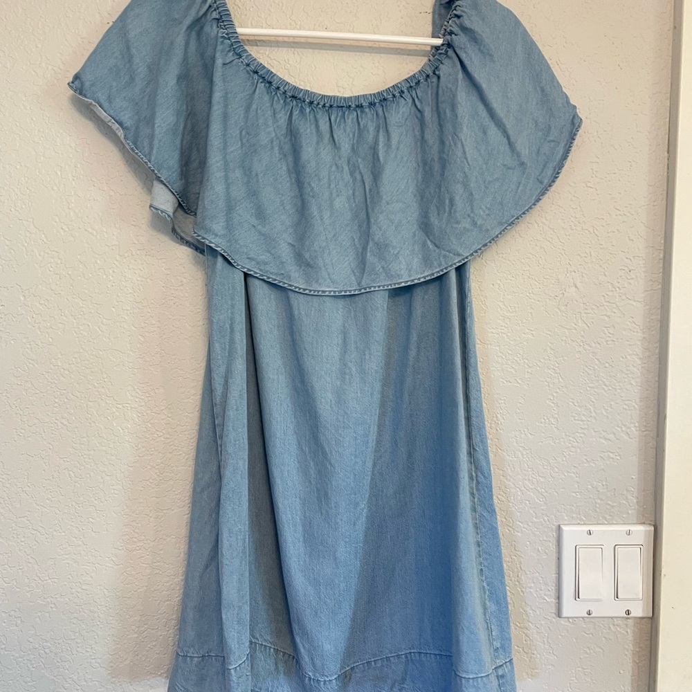 7 for all mankind denim mini dress‎
